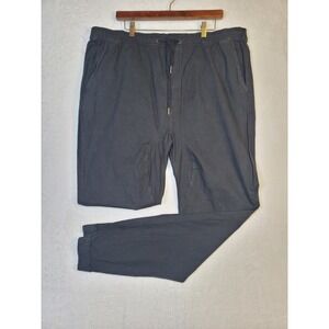 Refuel Premium Black Ripstop Jogger Pants Mens Size 44 Drawstring Elastic Waist